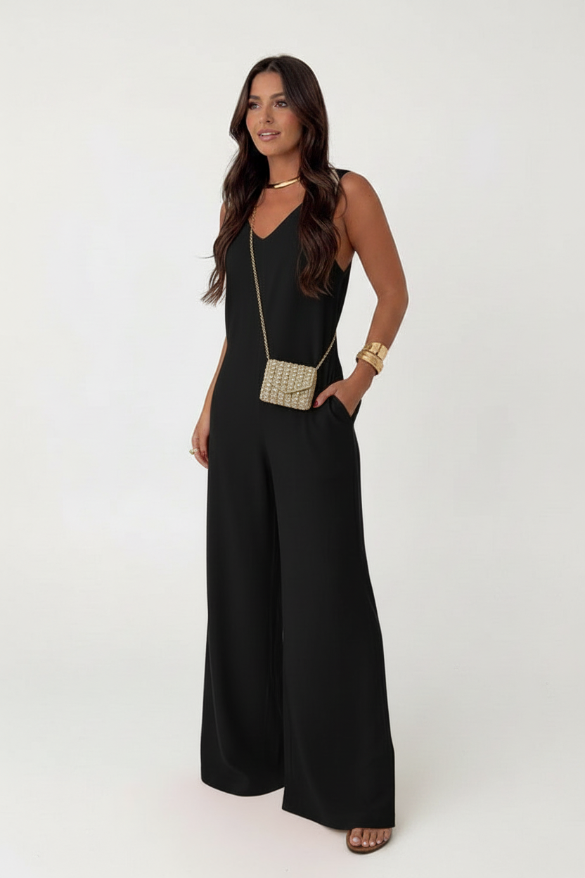 Black Jumpsuit Pose