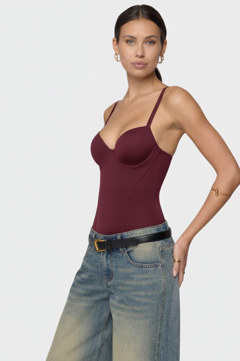 Bodysuit bordô/vinho