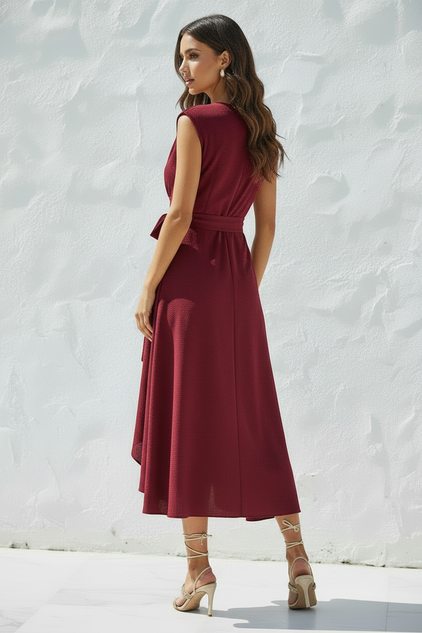 Vestido Bordô — Costas