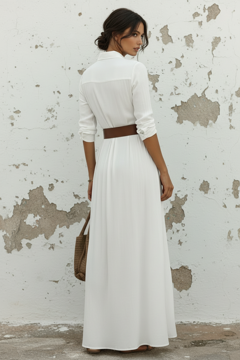 Vestido Branco — Costas