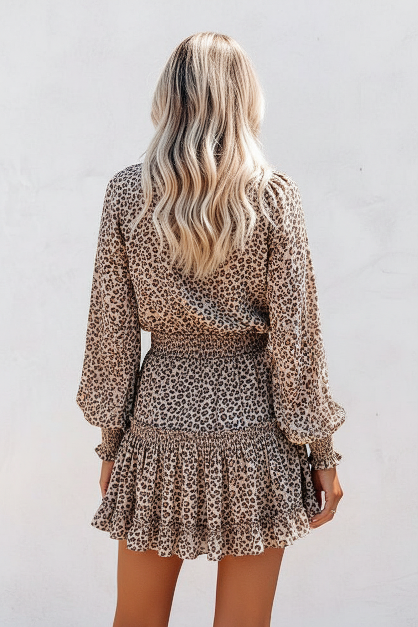 Vestido leopardo - parte de trás