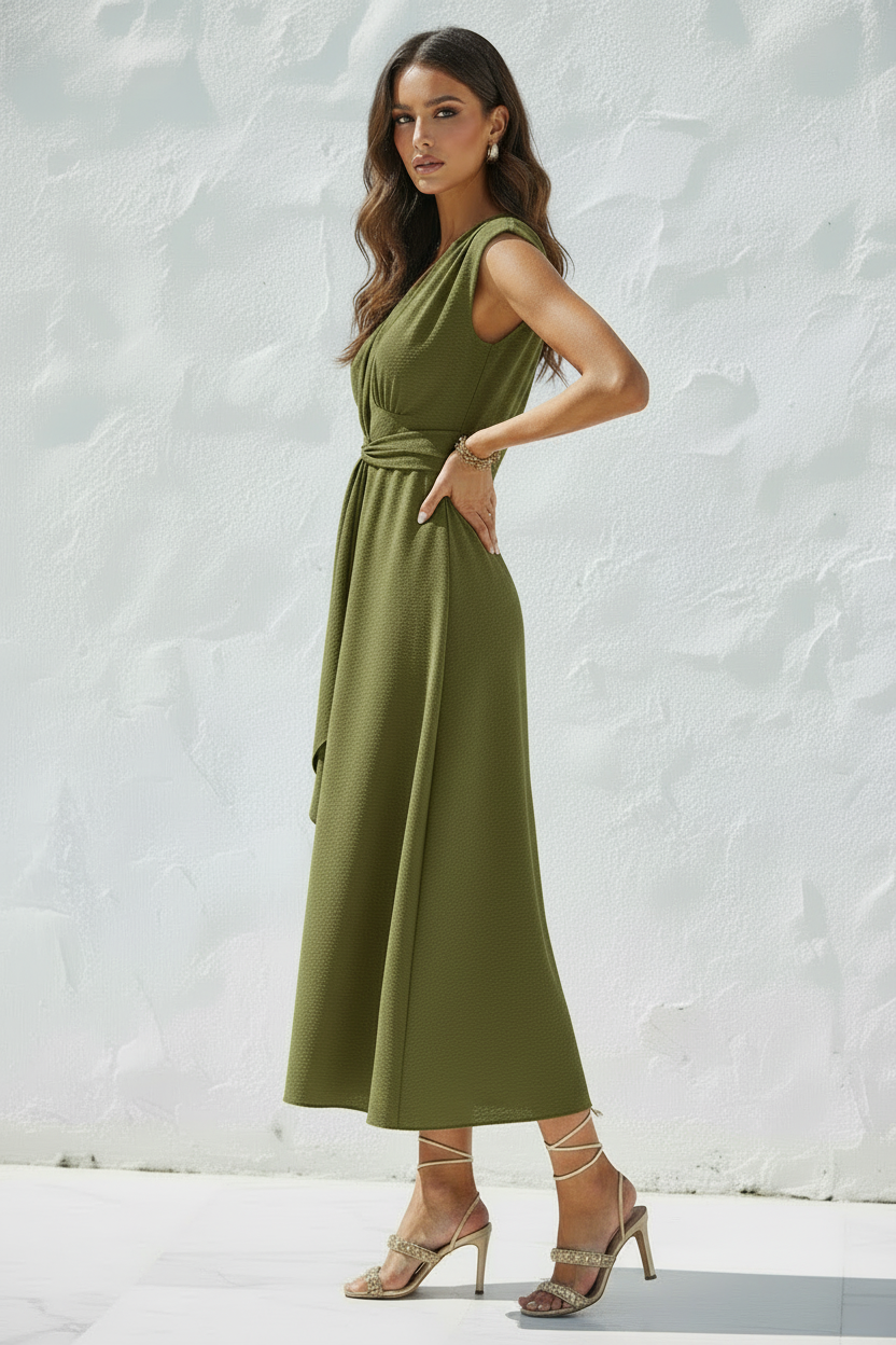 Vestido Verde — Mão na Anca